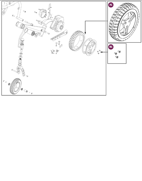 Jazzy® Carbon, Drive Wheel Assy