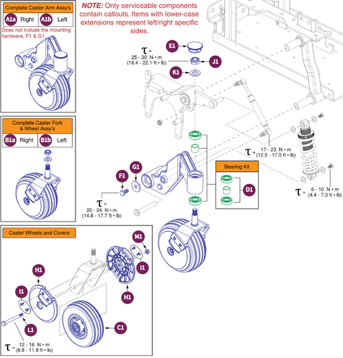 Front Caster Arms, Q6 Edge 3