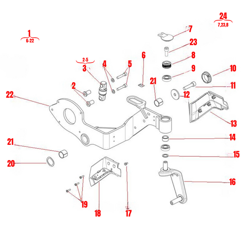 M1 Swing Arm, Front Left