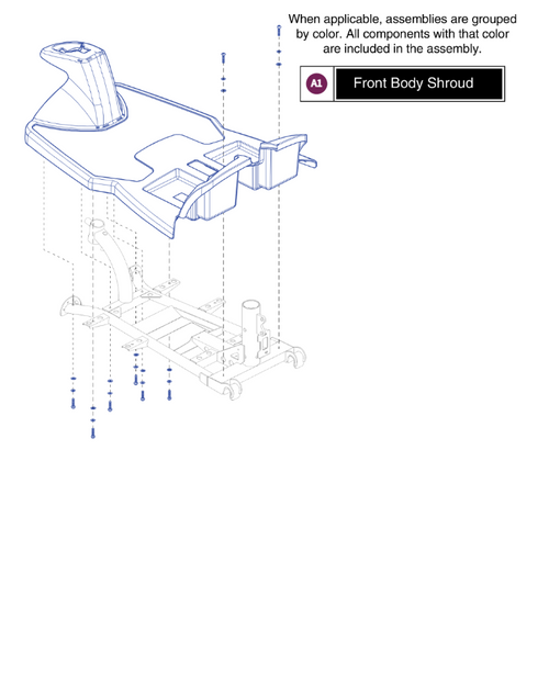 Front Shroud Assy, For S39 Models