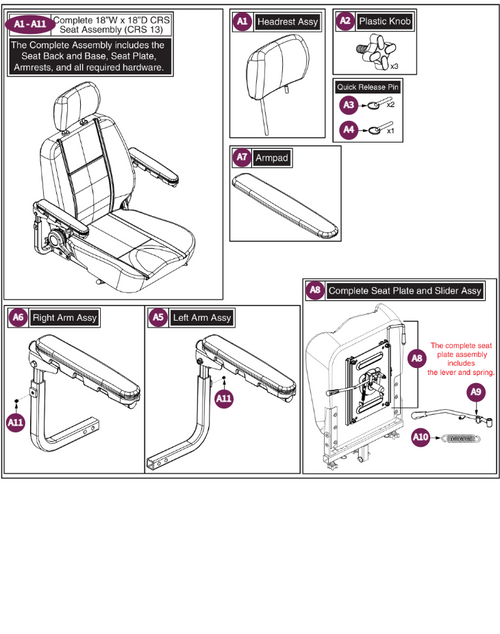 Black Vyl CRS Hi-Back (CRS13,Shuxin)18"Wx18"D