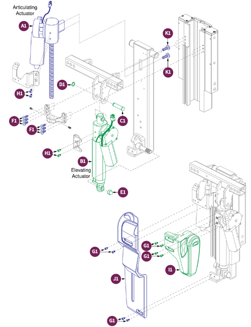 Dual Actuator AFP Actuators & Shrouds,TB3/TB2