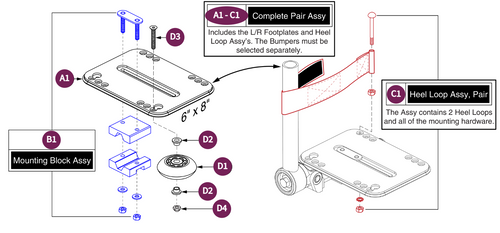 Style#8 Multi-axis Footplate, 6" x 8"