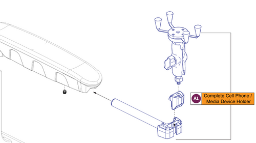 X-Grip Phone Holder, Q-Captain Arm Mounted