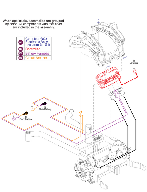 GC3 Electronic Assy,For S/N begining w/JB1 or JB3