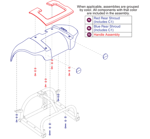 Rear Shroud Assy for S40X/S44X Models