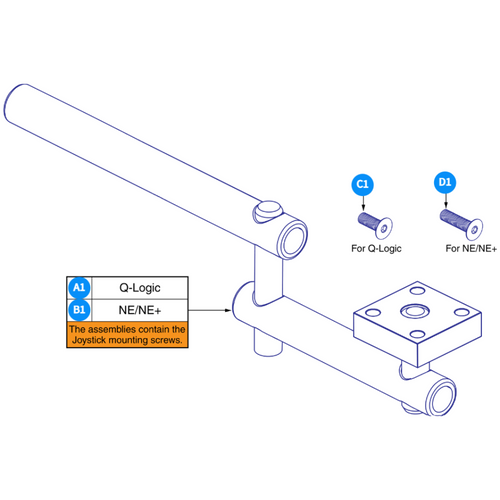 Retract 4 Swing-away Joystick Bracket