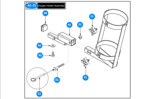 Oxygen Tank (O2) Holder-Synergy Seat