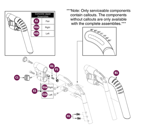 60°-90° Angle Adj #8 SWA ,11"-13" Lowers