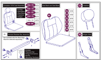 Hi-Back Vinyl, Solid Seat Pan, DLX Contour