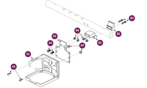 Cup Holder - Tubular Armrest Mounted (Quantum)