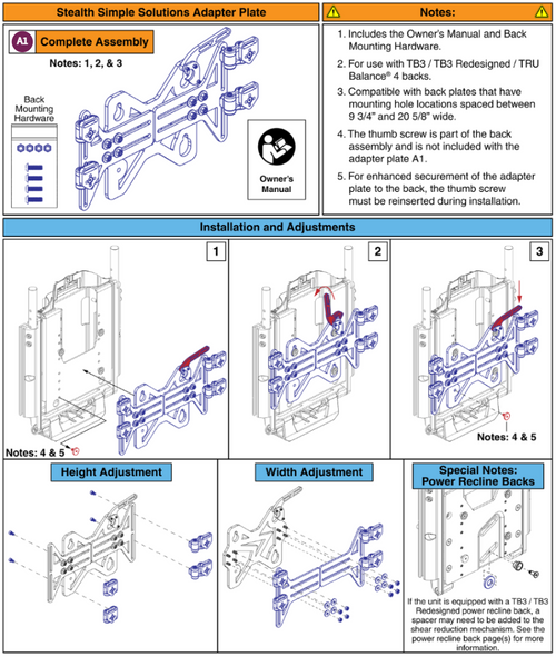12"-21" AM Back Adapter Kit, TB 3/3 Redesigned 4