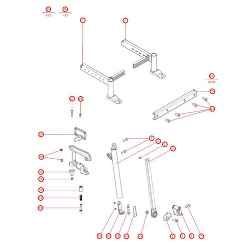 M1 Swing Away Legrest