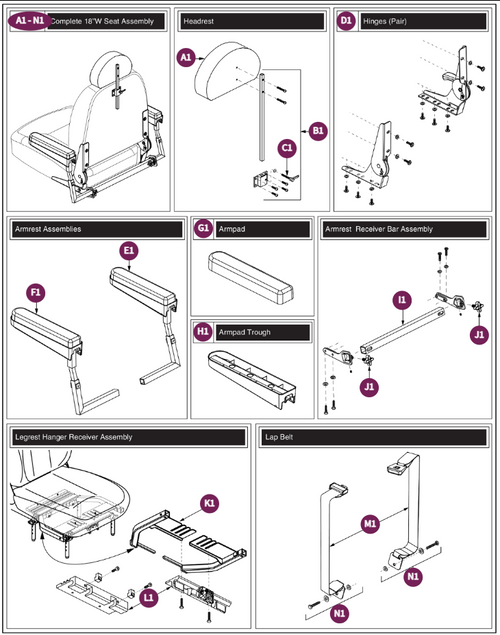 18"Wx 18-20"D Fold-Flat ,115Ltd. Recline