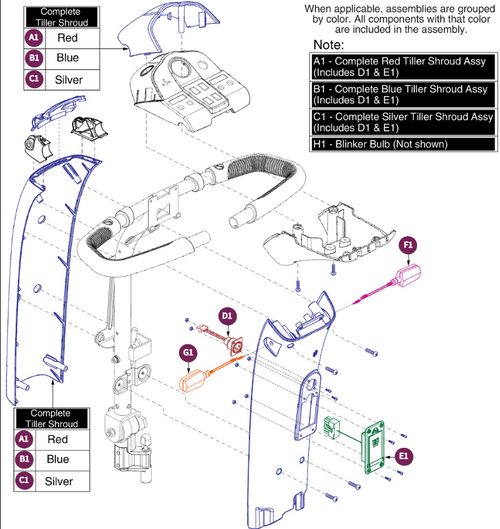 Front Tiller Shroud Assy, Pursuit, S713