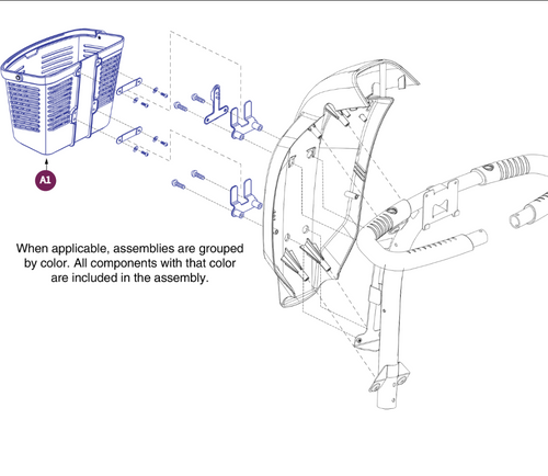 Front Basket w/ Lock Assy, Victory 9.2, 10.2