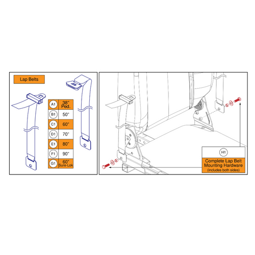 Lap Belts, Comfort Seats