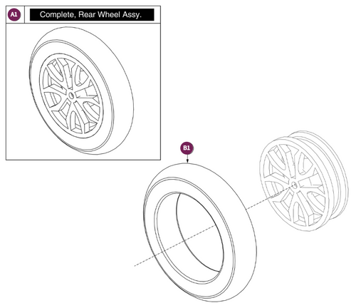Rear Wheel BAJA Raptor 2