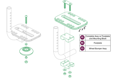 Style#8 Pediatric Footplate, 4" x 6"