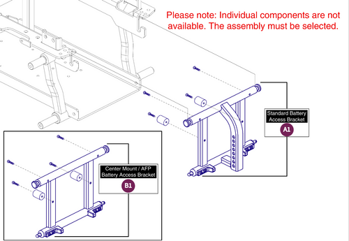 Standard Battery Access Bracket Assy's
