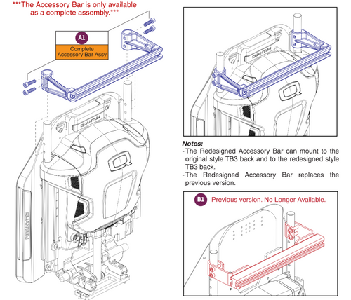 Accessory Bar, TRU Balance® 3/4