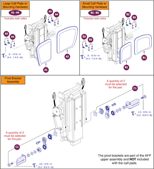 Dual AFP Calf Pads, TRU Balance® 4