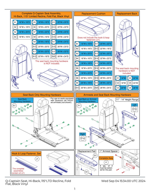 Q-Capt,Hi-Back,115LTD Recl,Black Vinyl