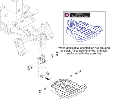 Foot Platform Assy, Jazzy Select 6 2.0