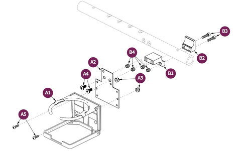 Cup Holder - Tubular Armrest Mounted (Quantum)