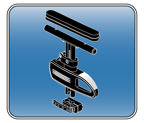 Single Post Height Adj Armrests