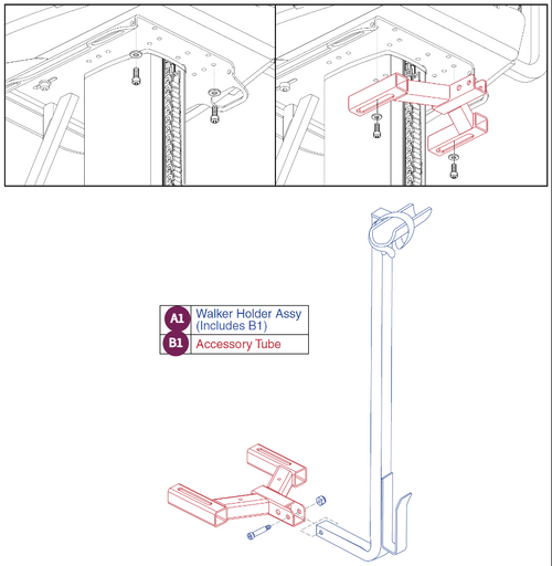 Walker Holder Assy, Jazzy Air
