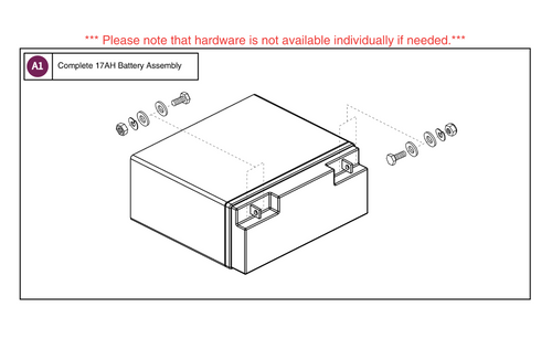 Battery, AGM, 17 Amp Hour (17AH)