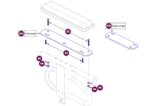Gel Armpad Tubular Mounting Assy