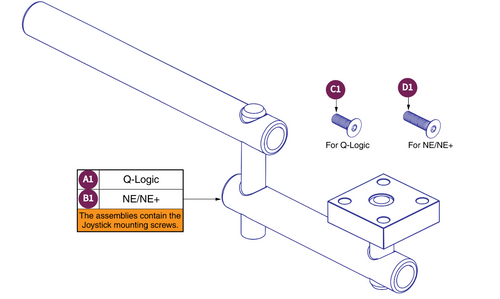 Retract 4 Swing-away Joystick Bracket