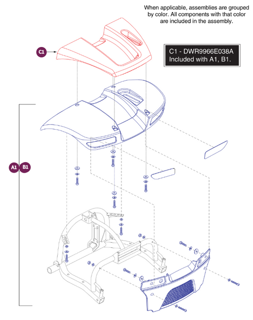3 & 4 Wheel Rear Shroud Assy, Victory 9.2, 10.2