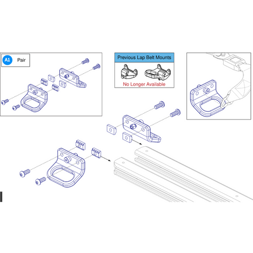 Occupied Transit Loops/Lap Belt Mount,TB3/4