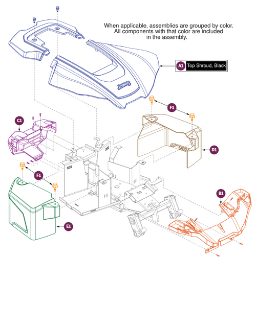 Shroud Assy, Jazzy Air MED