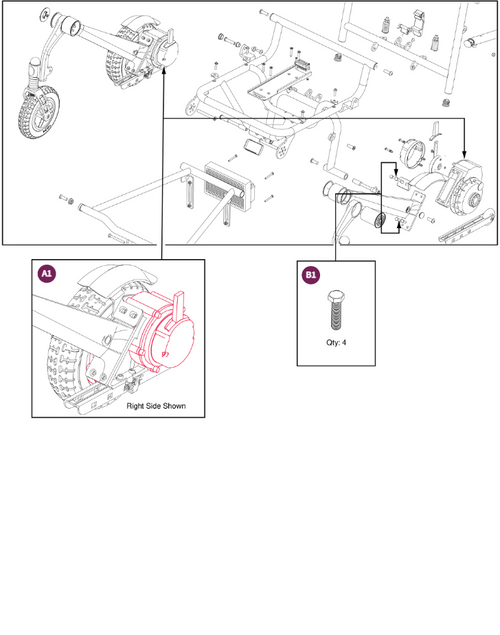 Jazzy® Carbon, Motor Assy