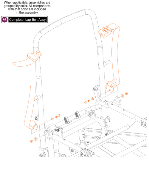 Lap Belt Assy, Jazzy Passport/I-GO+