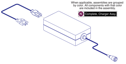 Offboard Charger Assy, US/CA, Jazzy Passport