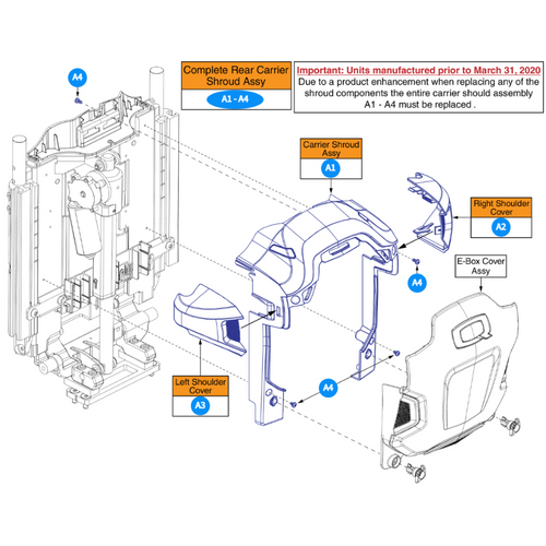 Carrier Shroud Assy,TB3 Redesigned Back