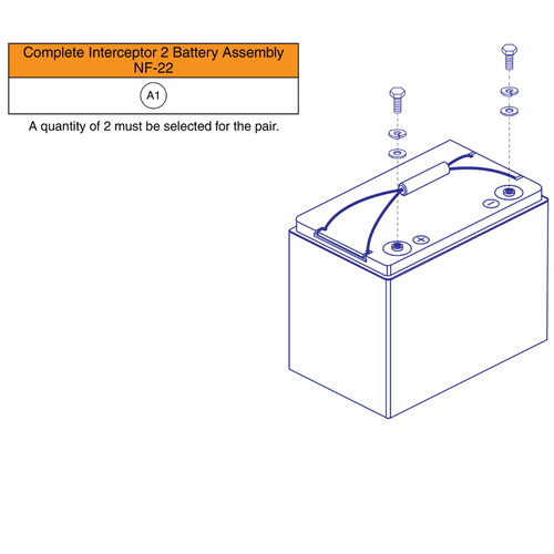 NF22 Battery Assembly, MK, Stretto Only