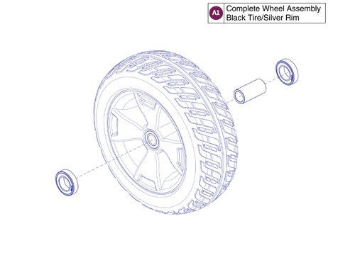 Front 3 Wheel Assy, Victory 10.2