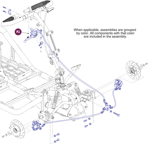 Handbrake Assembly, Pursuit XL - S714