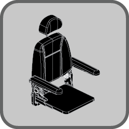 Comfort Seat w/ Solid Seat Pan, 115° Ltd. Recline