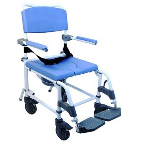 Non-Tilt Rolling Shower Commode Chairs