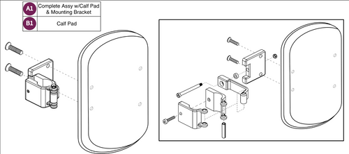 Style #12 ELR Calf Pad Assy 1 Hole Adj