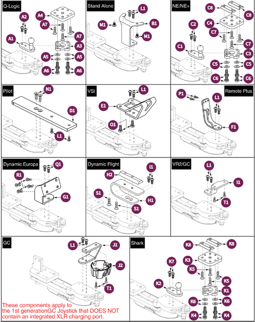 SWA Joystick Mount, Mounting Hardware, Version 1