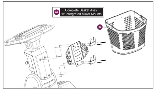 Front Basket Bracket & Basket Assy