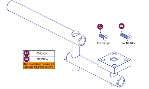 Retract 4 Swing-away Joystick Bracket for Curtis
